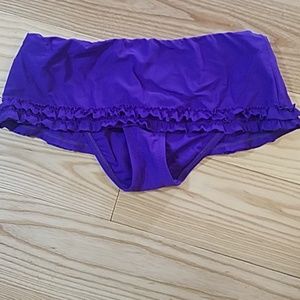 Gorgeous purple swim bottoms with ruffle